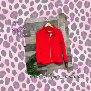 NWT Tommy Hilfiger Sport Red Full Zip Fleece Jacket Size L